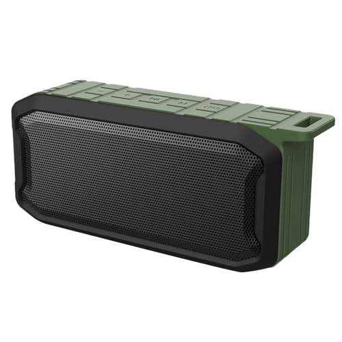 ZUSNEEWIN Subwoofer Reproductor de Música Inalámbrico Portátil Impermeable Alta Potencia Soporte AUX Tarjeta TF Verde