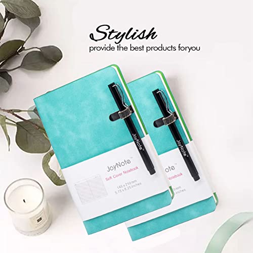 Joynote A5 Notebook With Pen Holder, College Ruled Journals, Thick Paper Softcover Notebooks Journal, 96 Sheets/192 Pages, 5.75 X 8.25 Inches, Aqua Blue #TOP1
