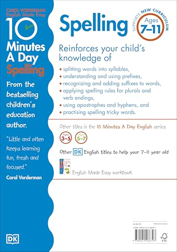10 Minutes A Day Spelling Ages 7-11 KS2