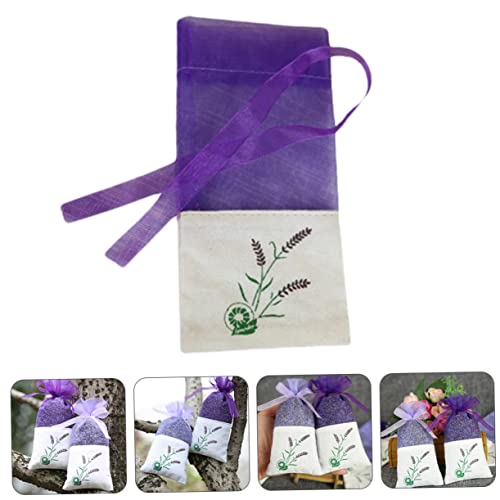 Alipis 12pcs bolsas de sachet lavanda con cordón organizador miniatura 7