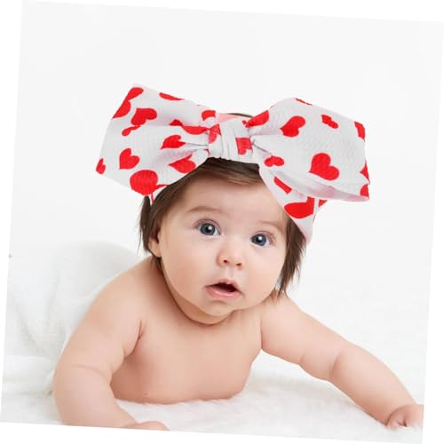 VICASKY Headband with Floral Bow Soft Fabric Headdress for Newborns and Comfortable and Flexible Hair Accessory for Holidays and Daily Wear3