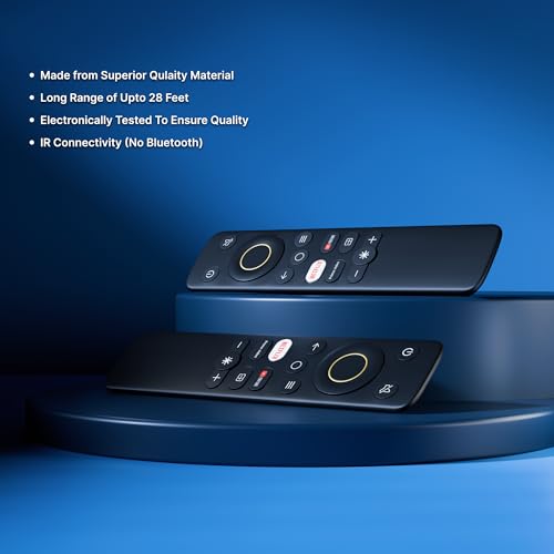 Image of ZdalaMit Original Tv Remote Control Compatible with Realme Smart TV Suitable for Android LED OLED QLED Television Non Voice Command Remote with Hot Keys