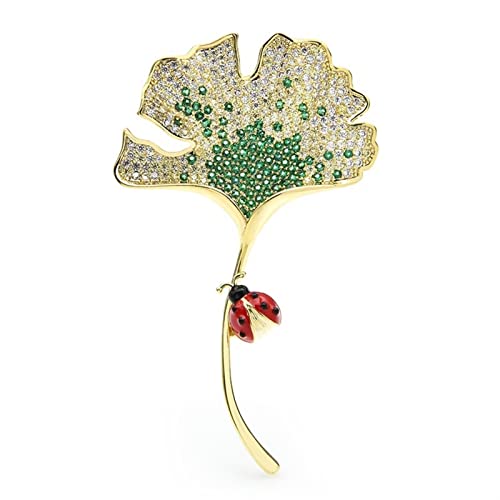 Broche nouvel an ginkgo élégante à offrir pour les fêtes