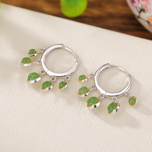 Bijoux en jade naturel délicat et jaspe de qualité joaillerie - 2