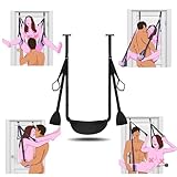 Romantic Swing Sex Heavy Duty Sex Slingshot Hold 300lb Over The Door Swing for Adult Ultimate Sex Love Sling Sweater Doorway Swing Gay Couples Adult Toys Sex Door Swing with Plush Seat Sex Box SK7