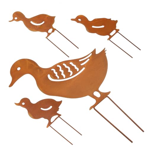 Canard décoratif de jardin en métal résistant aux intempéries chic - 5