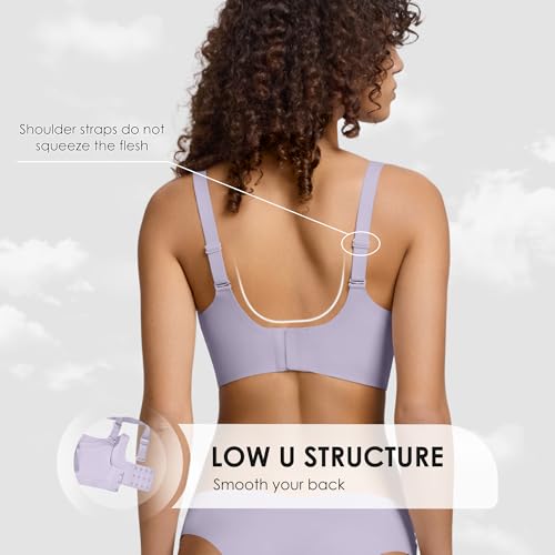 Image of Seamless Wireless Bra for Women with Support - No Underwire Full Coverage Push Up Comfort Bras - Back Fat Smoothing Bralette