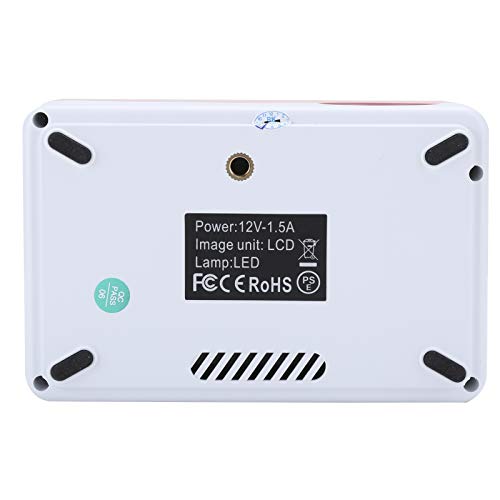 LED-Projector, Draagbare Projector met Standaard, HiFi-Stereo Handmatig Scherpstellen Mini-Projector Beamer Thuisbioscoop Beamer met Statief voor Buitenfilms Game-Entertainment(Wit Roze EU) - Image 8