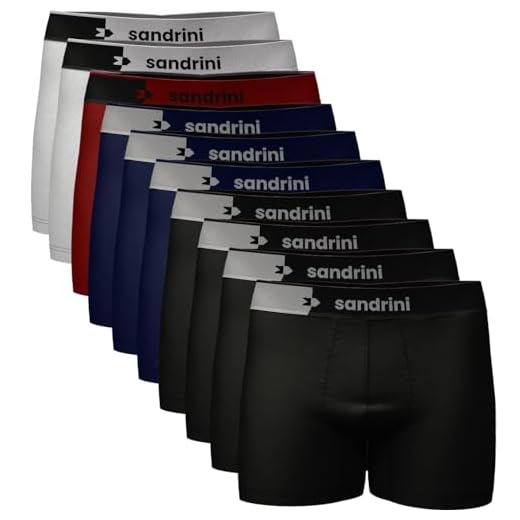 Kit 10 Cuecas Boxer Masculina Sandrini Night Sem Costura Poliamida Box