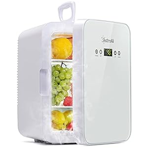 AstroAI Mini-koelkast 10 liter Frige met temperatuurregeling, wit