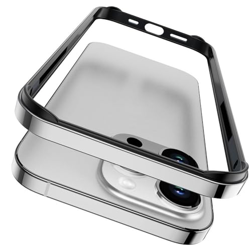 Coque en métal pour iPhone 16 Pro Max en argent au design luxueux et épuré