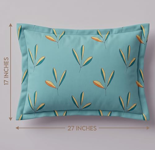 Image of VAS COLLECTIONS Cotton Pillow Cover Set of 2 (17x27 Inches) | Ultra Soft Breathable Pillow Cases for Bed | Skin Friendly, Fade Resistant & Comfortable Pillow Covers for Bedroom Decor (Light Green)