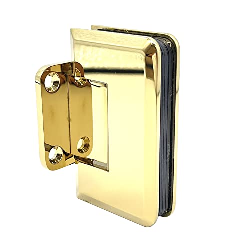 Brixwell H-Pgtw-Lb Premier Series Glass To Wall Mount Shower Door Hinge With Short Back Plate Lifetime Brass #TOP4