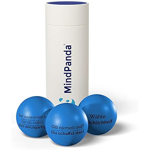 MindPanda 3x motivierende Stressbälle von Der perfekte Anti-Stressball für Erwachsende und Kinder zur Unterstützung bei Stressabbau und Angstzuständen Cover