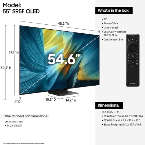 Image of Samsung QN55S95F 55 inch Class OLED 4K S95F Vision AI Smart TV (2025)