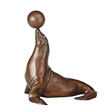 Toperkin Bronze Statues Animal Sculptures Sea Lion Home Decor Metal Garden Statue TPAL-345