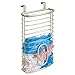 mDesign Metal Over Cabinet Kitchen Storage Organizer Holder or Basket - Hang Over Cabinet Doors in Kitchen/Pantry - Holds up to 50 Plastic Shopping Bags - Pearl Champagne
