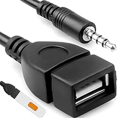 Retoo Cavo adattatore USB OTG Jack 3,5 mm jack AUX a USB A, connettore musicale autoradio per auto stereo GPS, CD, convertitore OTG, cavo adattatore 3,5 mm