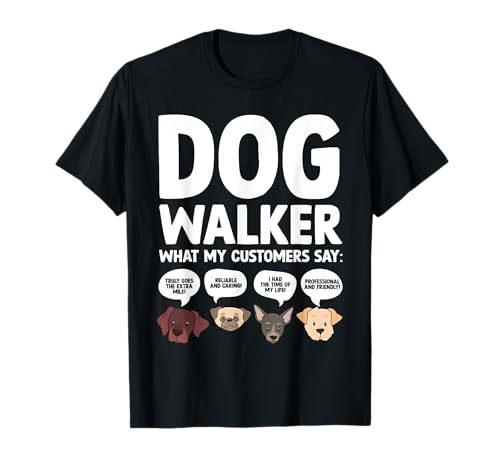 Best Dog Walker Design for Men Women Pet Walker Dog Walking T-Shirt