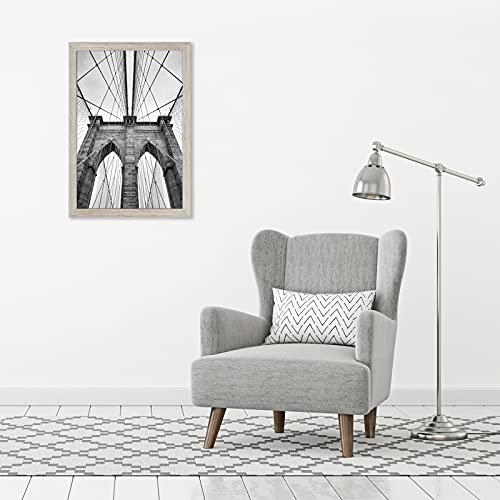 Americanflat 20x30 Poster Frame with Polished Plexiglass - Wide Picture Frames Made of Engineered Wood for Vertical or Horizontal Wall Display - Epic Collection - Driftwood