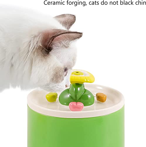 Fuente automática de agua para gatos de cerámica miniatura 3