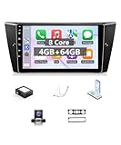 VQU Car Radio for BMW 3 Series 328i 335i 325i E90/E91/E92/E93 2005-2011 Carplay Android Auto, 9 Inch Touch Screen for BMW E90 Stereo, Bluetooth GPS WiFi RDS DSP FM SWC Camera, Support Fiber Optic