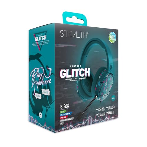Auriculares Gaming cómodos y duraderos Panther Glitch para evitar dolores en orejas en PS5