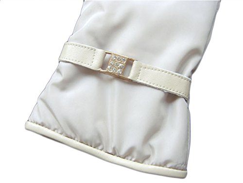 Women Thick Gloves Warm Gloves Ski Gloves (Beige) #TOP2