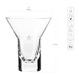 Krosno Martini Glasses Set of 4, 5.1 oz, Shake N°2 Collection | Drinking Glasses for Coctails, Margarita, Manhattan, Lead-Free Crystal Glassware, Aperol Spritz Glasses, Dishwasher Safe