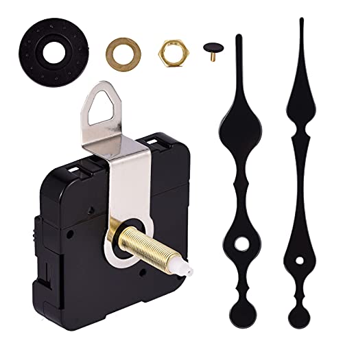 Carkio Long Shaft High Torque Hook Quartz Clock Movement - 31MM With 2 PCS Hands, DIY Repair Wall Clock Kit, 1 Set