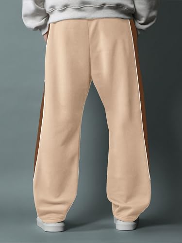 Jump Cuts Mens Brown and Beige Color Block Polyester Trackpant for Men - Casual Gym & Street Wear - Image 3
