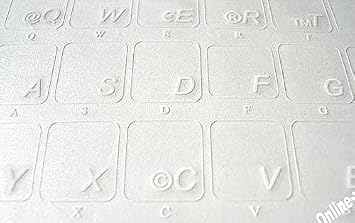 Online-Welcome German Transparent Background Keyboard Stickers with White Letters for Computer LAPTOPS Desktop