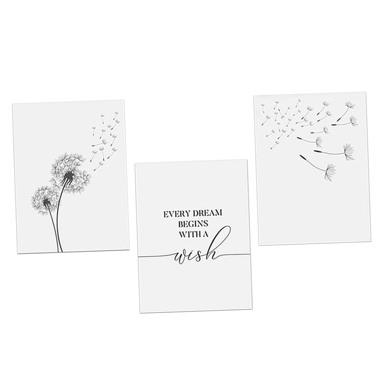 Cuadro de diente de león para salón: pack de 3 lienzos decorativos Levemolo 8