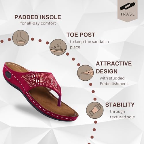 Image of TRASE Women's Fashion Slippers | Doctor Ortho Soft & Comfortable Slip-Ons for Women & Girls | Lightweight & Stylish, Diabetic & Orthopedic Footwear, Good for Knee & Foot Pain