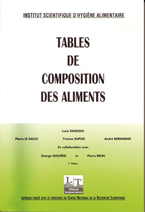 Tables de composition des aliments