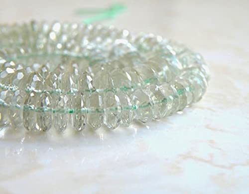 Pierres améthyste verte prasiolite rondelle pour enfilage et perles de joaillerie