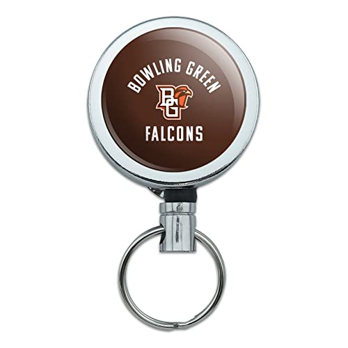 Bowling Green Falcon Heavy Duty Metal Retractable Reel ID Badge Key Card Tag Holder with Belt Clip
