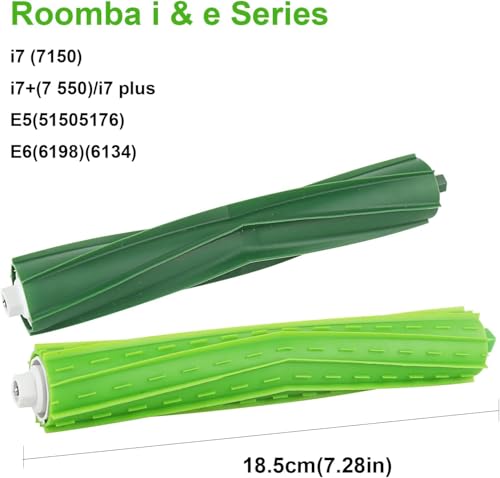 Image of Replacement Roller Brushes Compatible for iRobot Roomba E & I & J Series - Fit e5 e6 e7 i1 i1+ i2 i3 i3+ i4 i4+ i6 i6+i7 i7+ i8 i8+ j6+ j7 j7+,Combo i5 i5+j5 j5+ Vacuum Cleaner Accessories - 2 Set