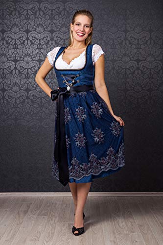 Dirndl grande taille bleu costume traditionnel confortable Edelnice Josepha - 6
