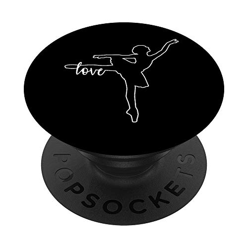 Ballet Dancer Cute Ballerina Dancing Instructor Plie PopSockets PopGrip: Agarre intercambiable para Teléfonos y Tabletas