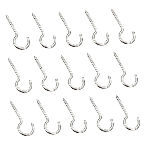 Anneome 20piezas Ganchos De Techo De Inoxidable Soporte Resistente Para Colgar Autoperforantes Para Interiores y Exteriores