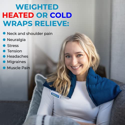 Microwavable Heating Pads Set Of 2 Weighted Moist Microwave Heat Wraps For Back, Neck And Shoulders, Cramps, Reusable Natural Muscle Pain Relief By Theracool #TOP1