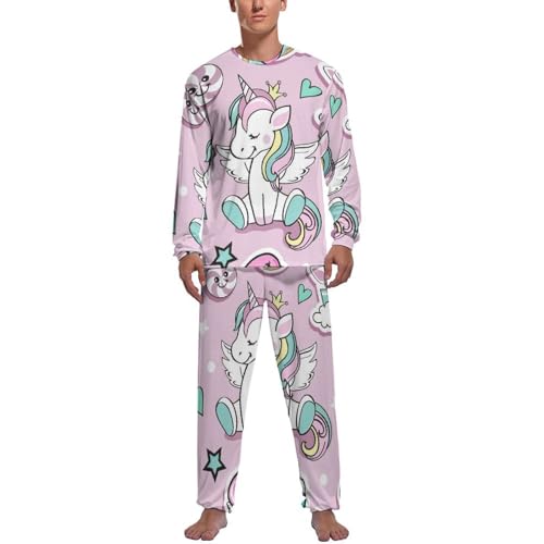 Ensemble de pyjama homme manche longue en tissu respirant pour la nuit
