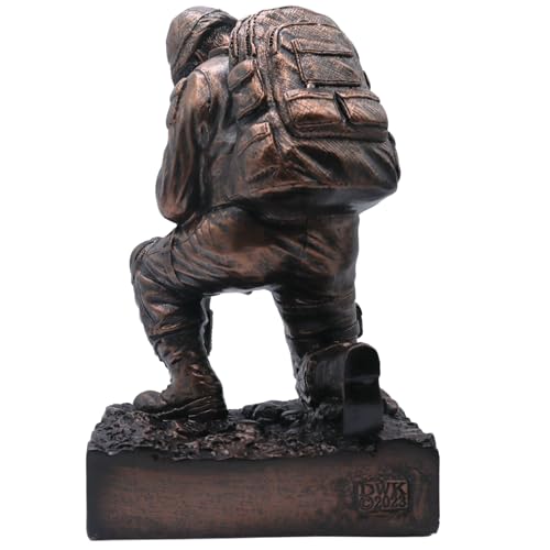 Estatua Memorial Soldado Arrodillado Héroes Militares miniatura 6