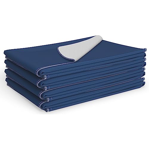 Image of Medline Sofnit 300, Pack of 4 Large Washable Blue Underpads, 34”x 36” for Use as Reusable Pet Pads, Reusable Bed Pads, Great for Dogs, Cats and Bunnies