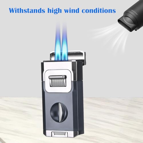 Encendedor soplete recargable a butano resistente al viento miniatura 5