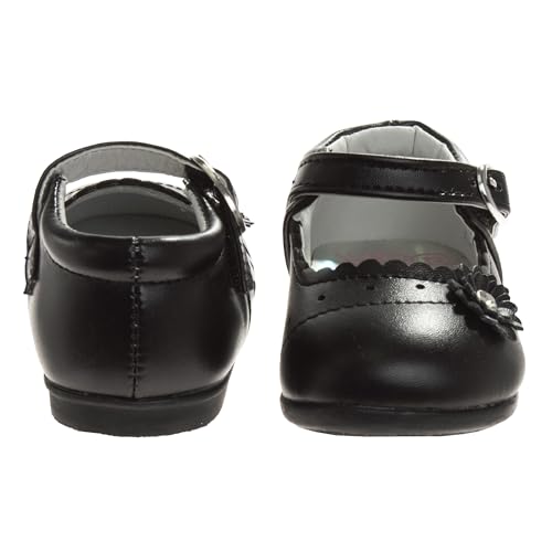 Josmo Baby Girls Mary Jane Flats Slipon - Newborn Infant Formal Dress Shoes School Uniform - (Size 3-8 Infant-Toddlers)4