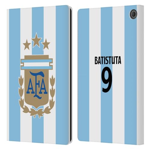 Étui portefeuille Amazon Fire Max 11 licence Argentine Batistuta cuir premium texturé