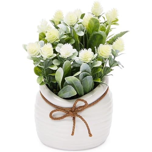 Flores artificiales con jarrón que no se marchitan para decorar rincones oscuros 4