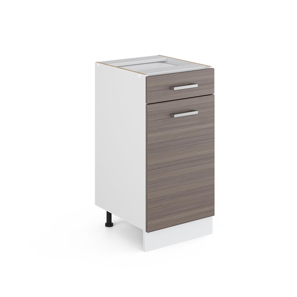 Vicco Kitchen base cabinet Raul, Noble gray, 40 cm without worktop, for flexible combination within modular kitchen systems
